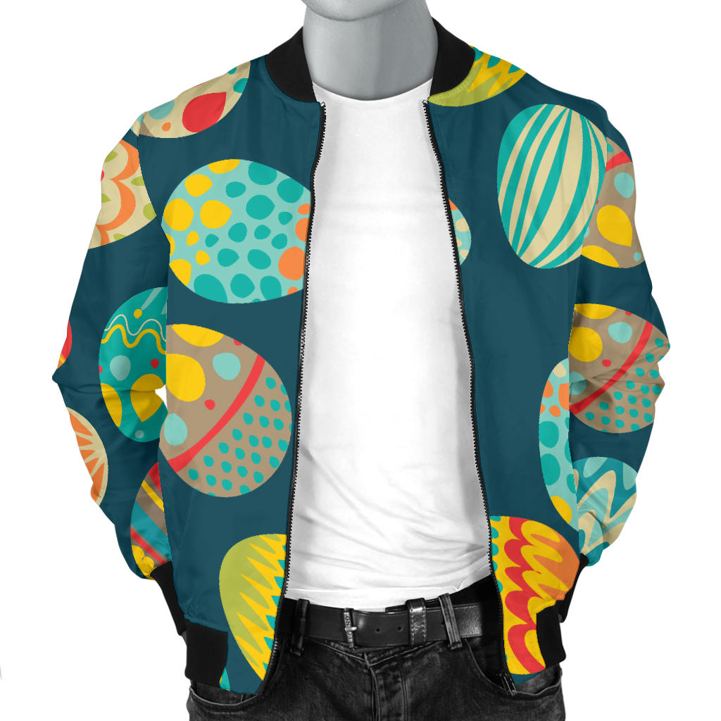Easter Eggs Pattern Print Design RB09 Men Bomber Jacket