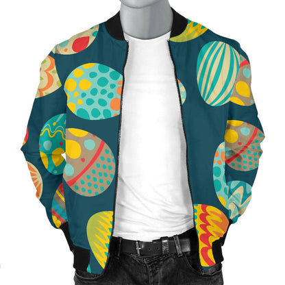 Easter Eggs Pattern Print Design RB09 Men Bomber Jacket