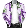 Lavender Pattern Print Design LV02 Men Bomber Jacket