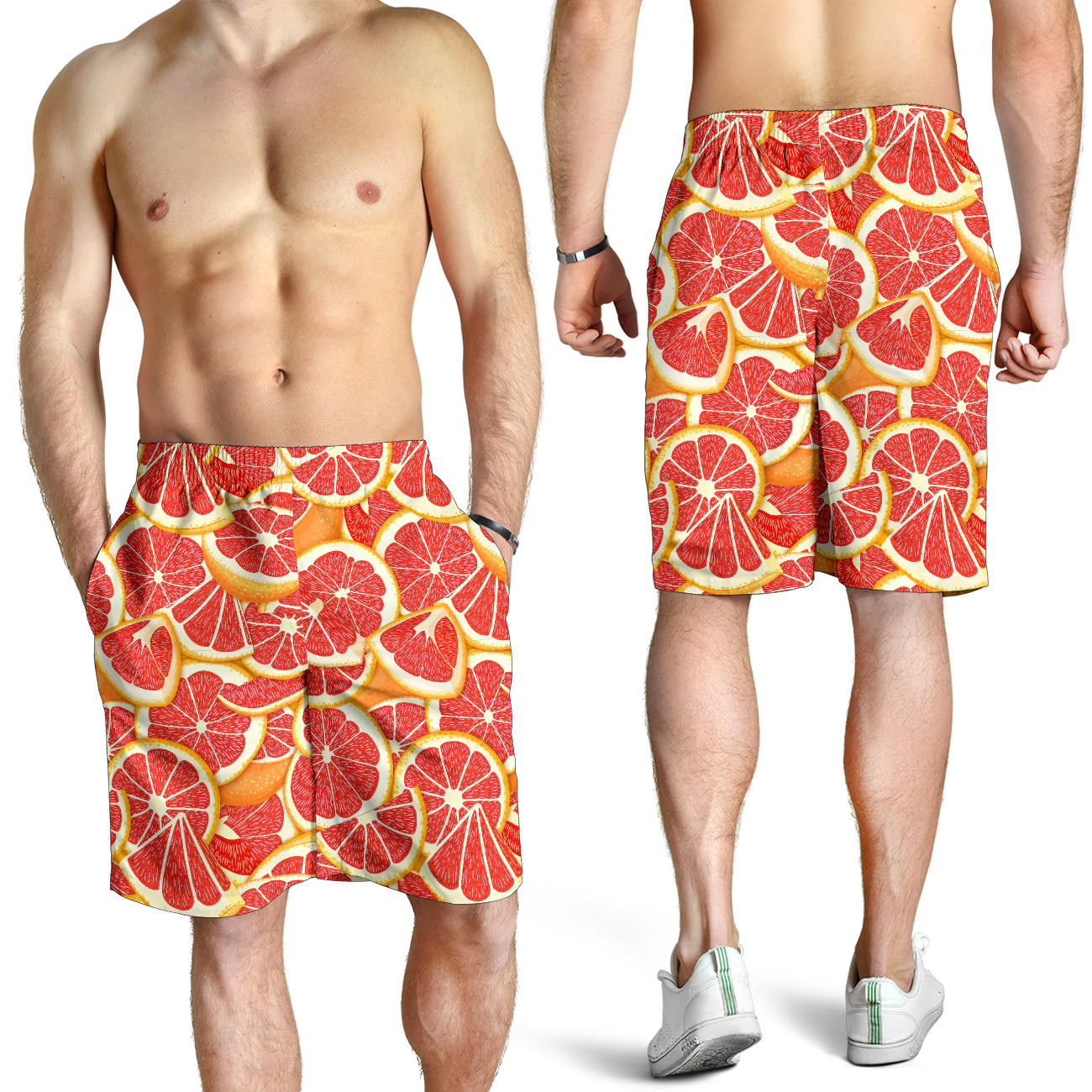 Grapefruit Pattern Print Design GF02 Mens Shorts