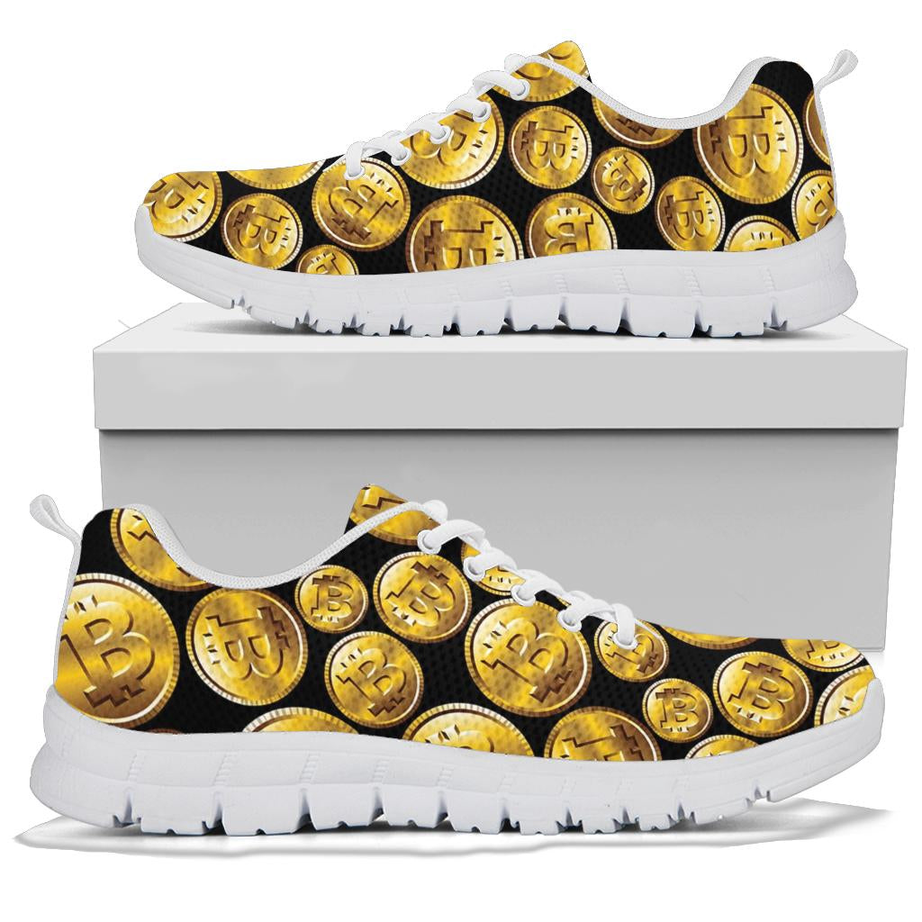 Bitcoin Pattern Print Design DO05 Sneakers White Bottom Shoes