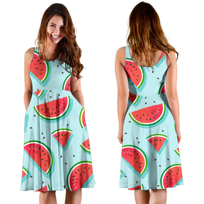 Watermelon Pattern Print Design WM03 Midi Dress