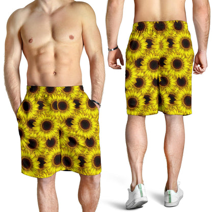 Sunflower Pattern Print Design SF011 Mens Shorts