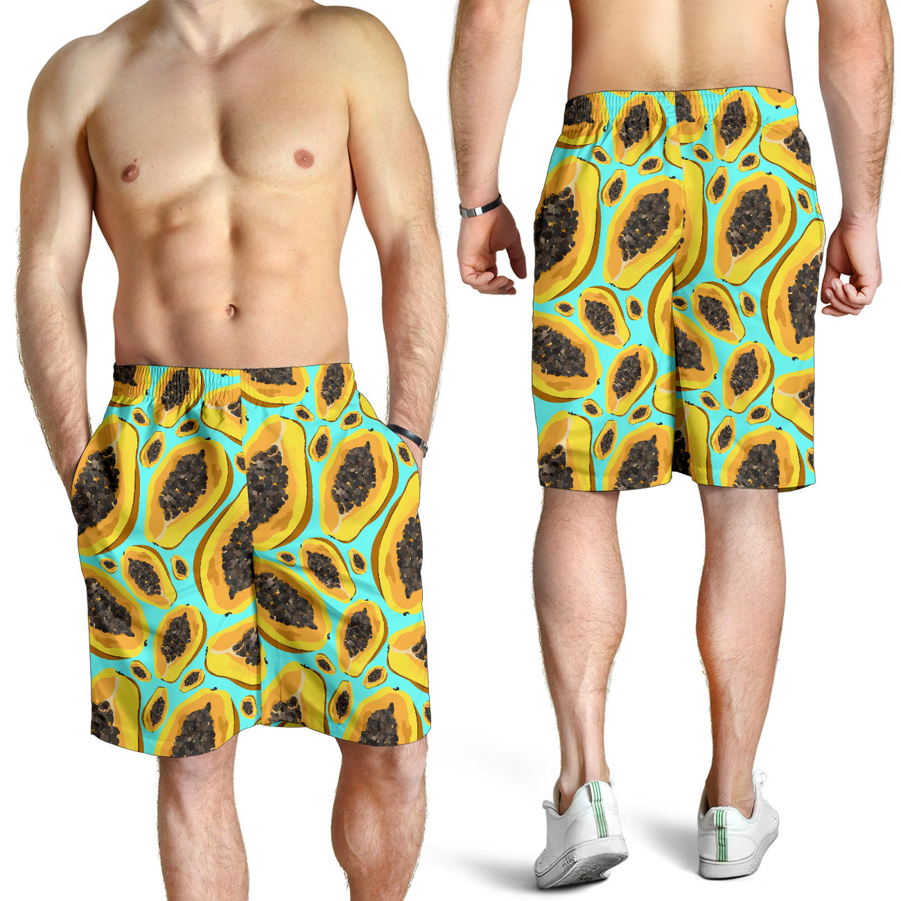 Papaya Pattern Print Design PP03 Mens Shorts