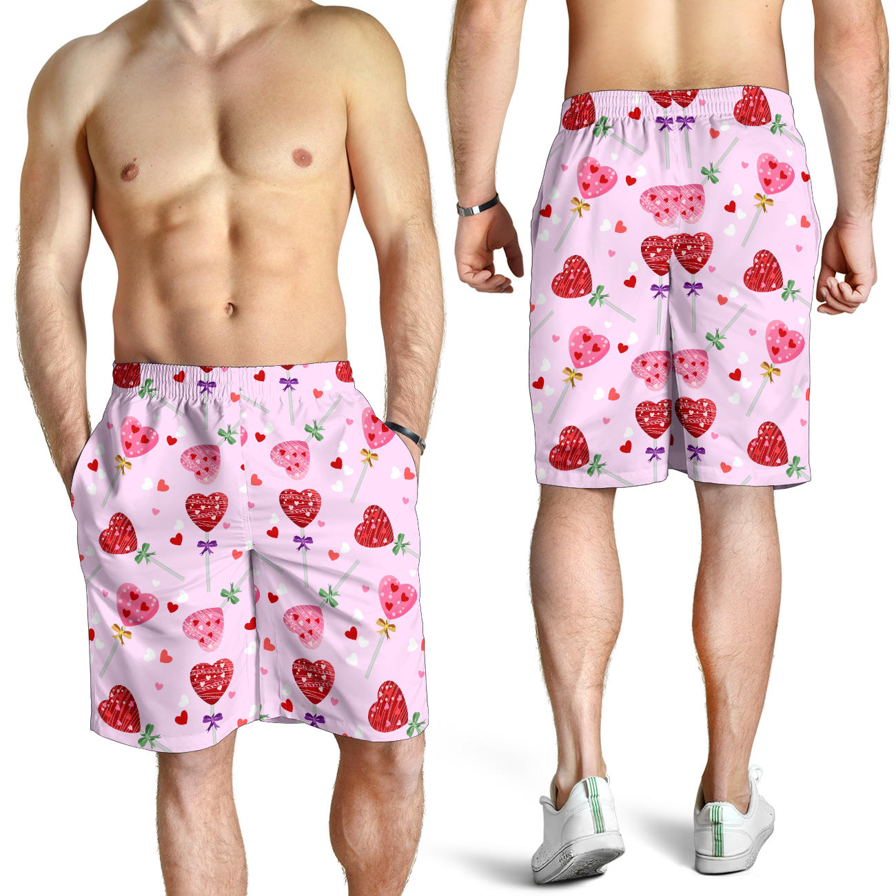 Lollipop Pattern Print Design LL07 Mens Shorts