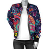 Paisley Boho Pattern Print Design A06 Women's Bomber Jacket