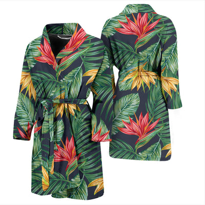 Bird Of Paradise Pattern Print Design BOP09 Men Bathrobe