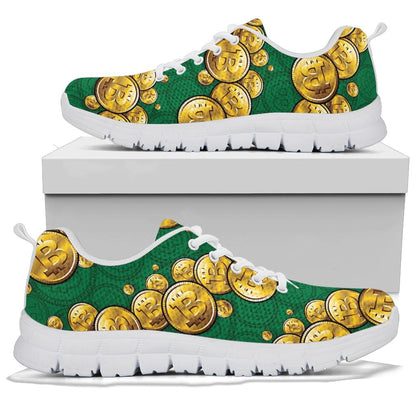 Bitcoin Pattern Print Design DO02 Sneakers White Bottom Shoes