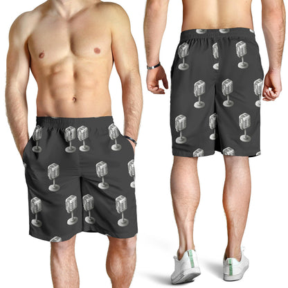 Microphone Vintage Pattern Print Design 01 Mens Shorts