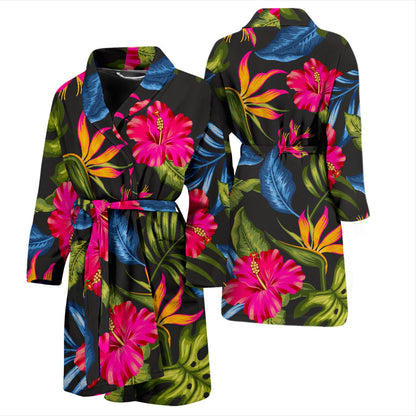 Bird Of Paradise Pattern Print Design BOP014 Men Bathrobe