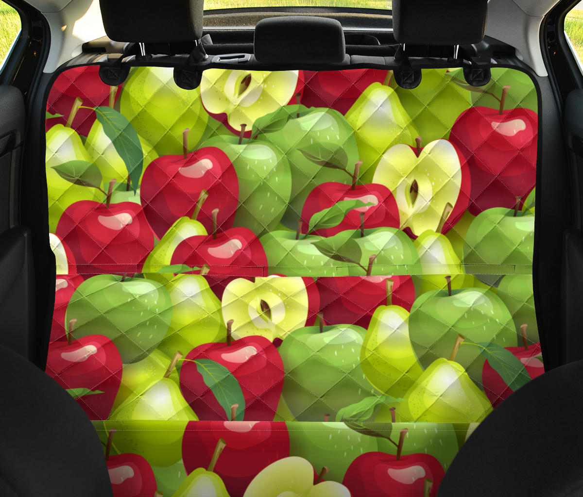 Apple Pattern Print Design AP03 Rear Dog  Seat Cover
