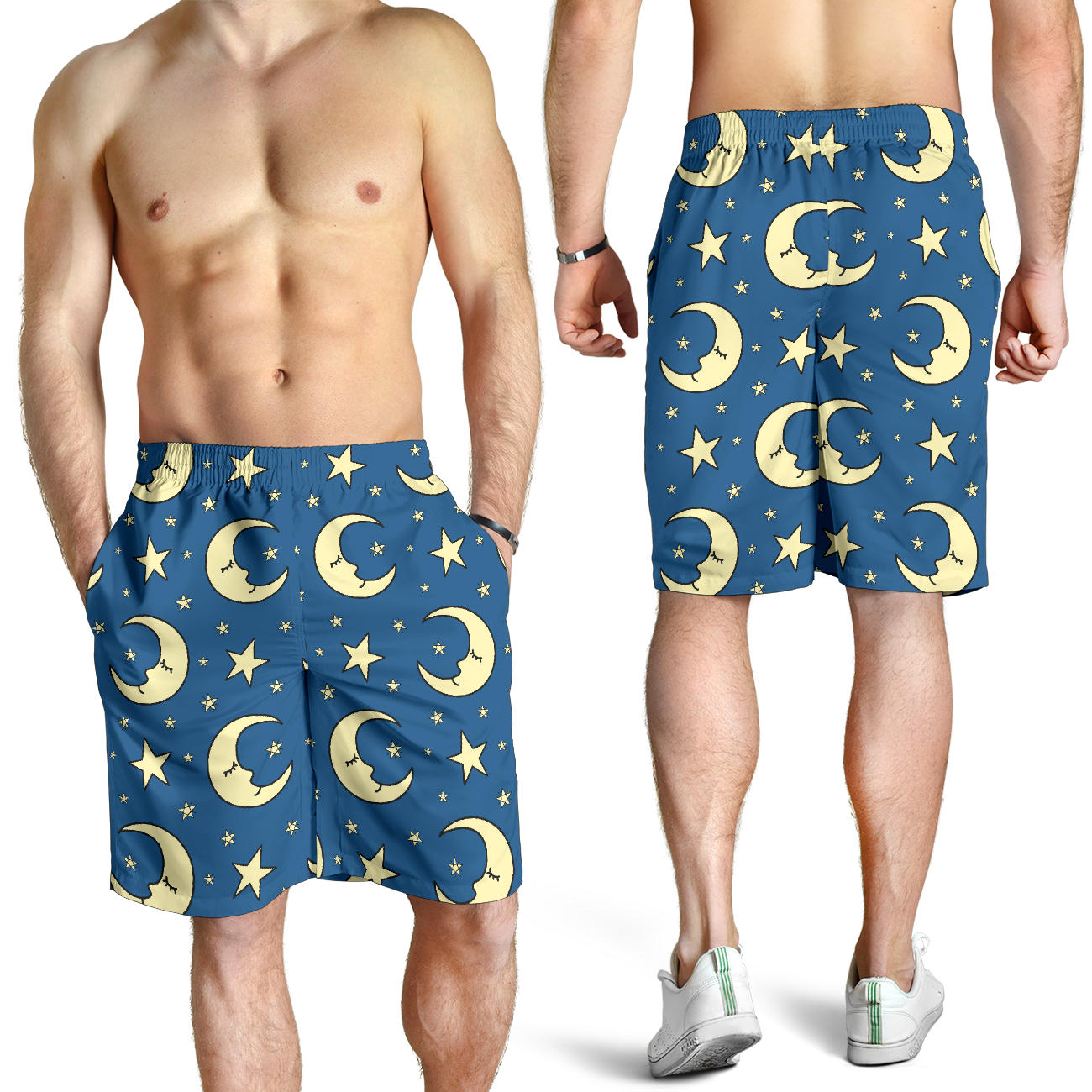 Moon Night Pattern Print Design 03 Mens Shorts