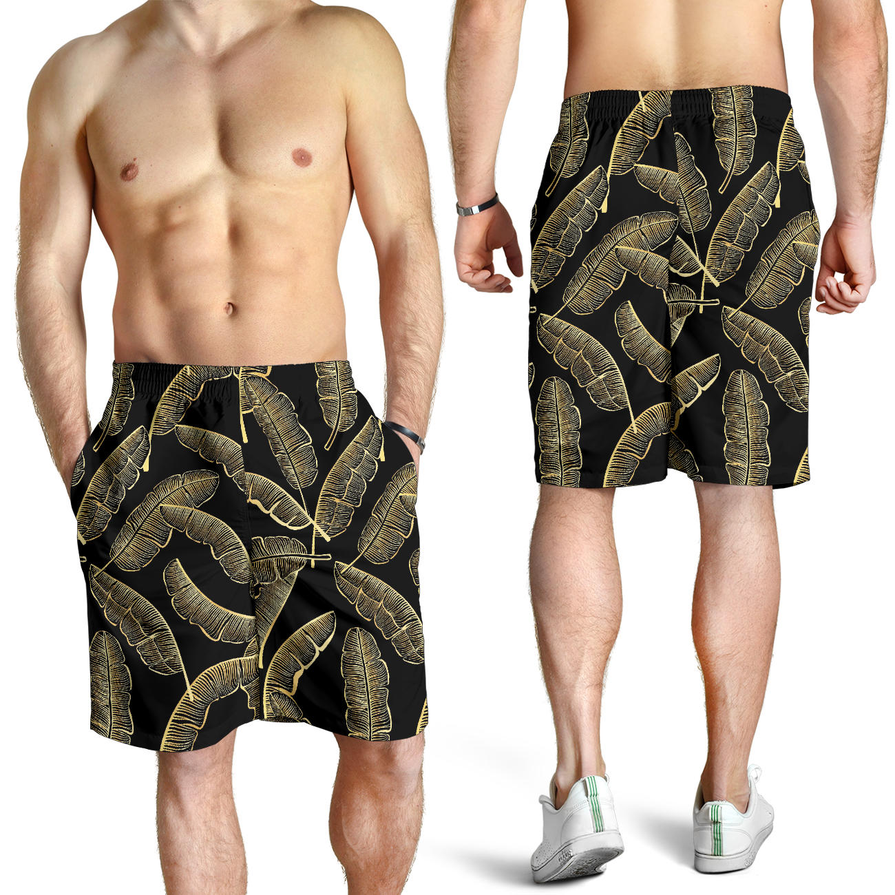 Banana Leaf Pattern Print Design BL07 Mens Shorts