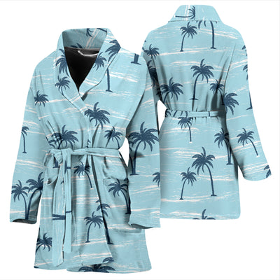 Palm Tree Pattern Print Design PT04 Women Bathrobe