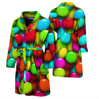 Candy Pattern Print Design CA03 Men Bathrobe