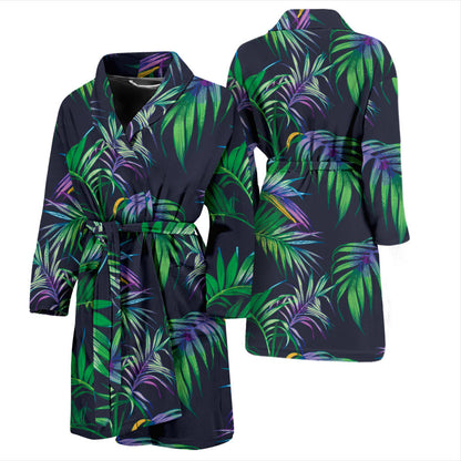 Palm Leaves Pattern Print Design PL04 Men Bathrobe