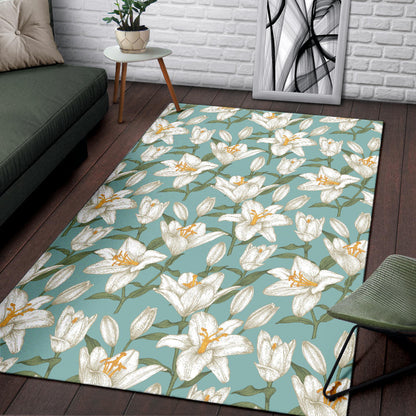 Lily Pattern Print Design LY09 Area Rugs