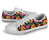 Hibiscus Pattern Print Design HB029 White Bottom Low Top Shoes