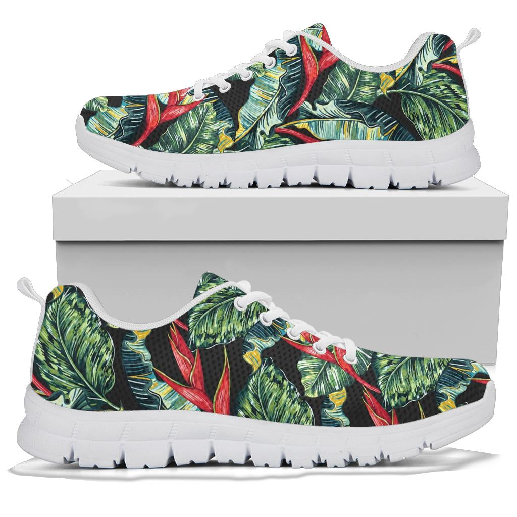 Bird Of Paradise Pattern Print Design BOP06 Sneakers White Bottom Shoes