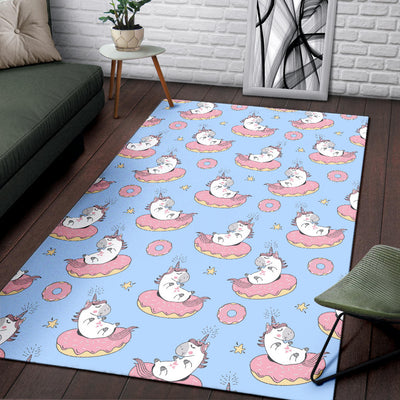 Donut Unicorn Pattern Print Design DN014 Area Rugs