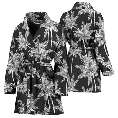 Palm Tree Pattern Print Design PT03 Women Bathrobe