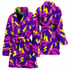 Lipstick Pattern Print Design LT04 Women Bathrobe