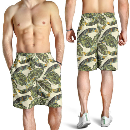 Banana Leaf Pattern Print Design BL08 Mens Shorts