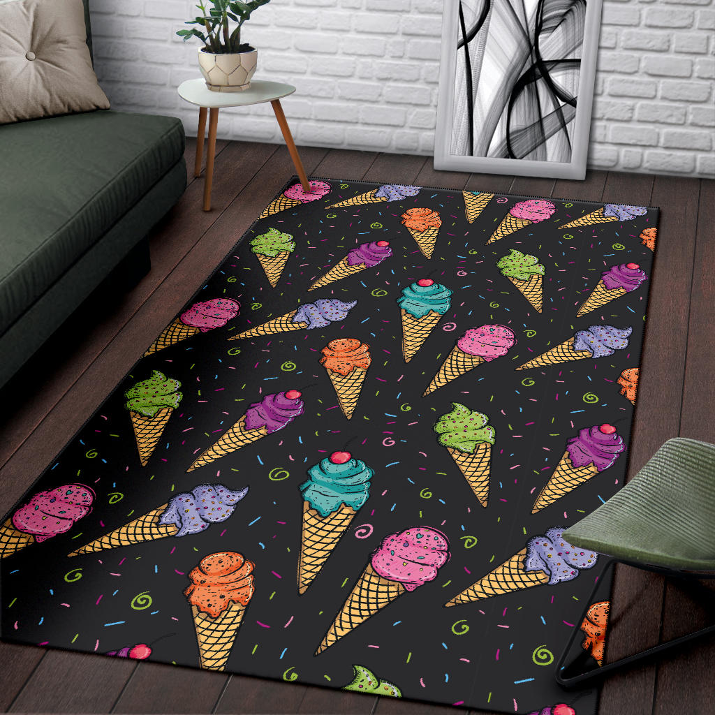 Ice Cream Pattern Print Design IC06 Area Rugs