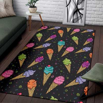 Ice Cream Pattern Print Design IC06 Area Rugs