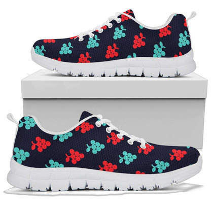 Grape Pattern Print Design GP07 Sneakers White Bottom Shoes