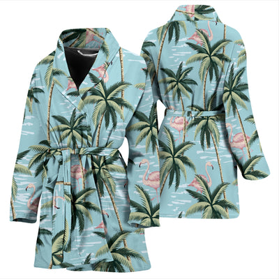 Palm Tree Pattern Print Design PT05 Women Bathrobe