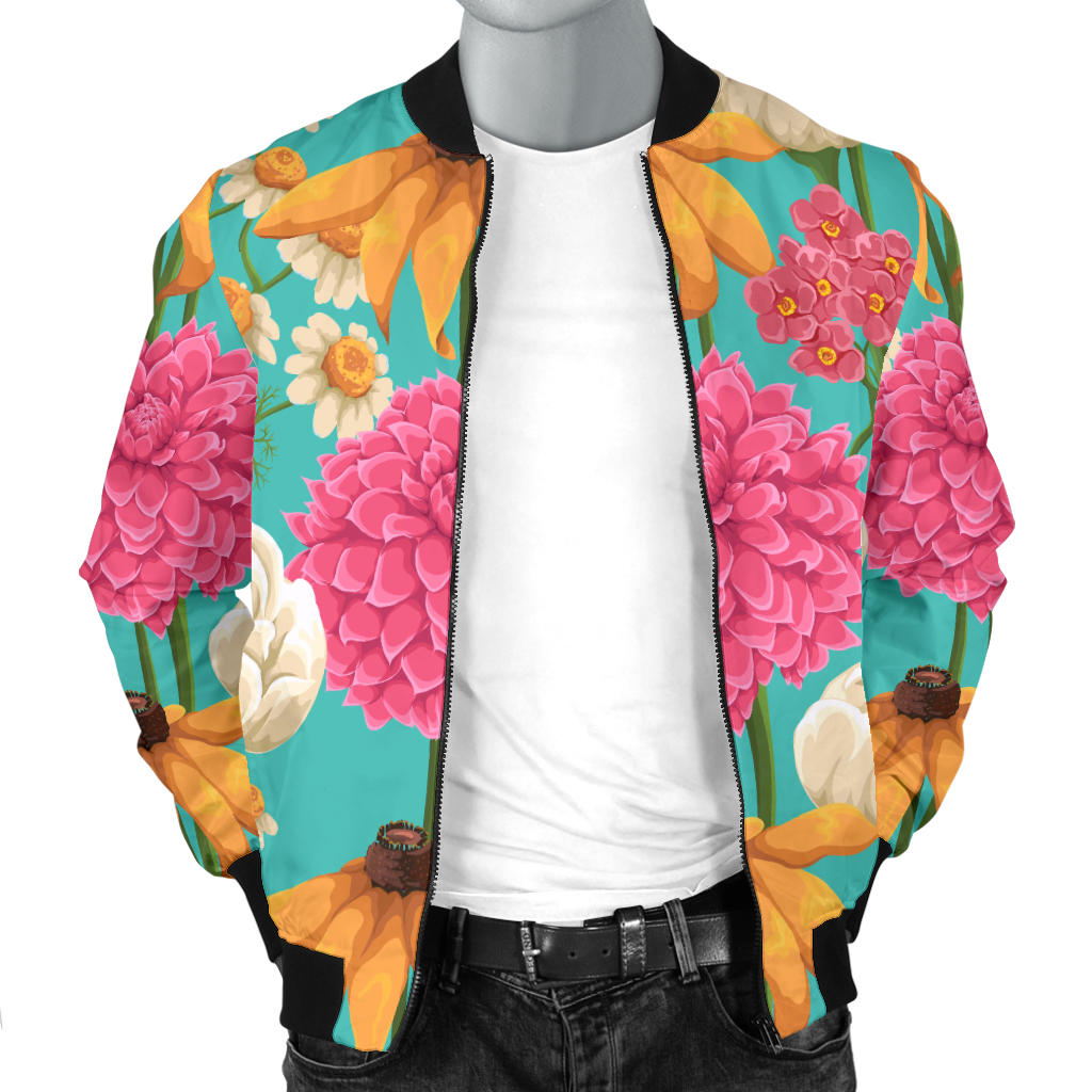 Summer Floral Pattern Print Design SF07 Men Bomber Jacket