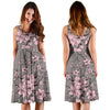 Cherry Blossom Pattern Print Design CB05 Midi Dress