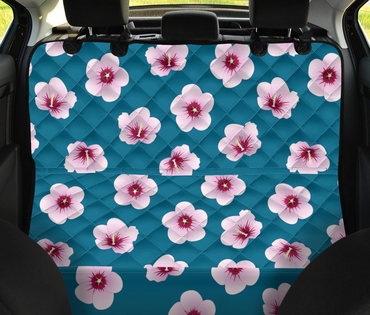 Cherry Blossom Pattern Print Design CB08 Rear Dog  Seat Cover