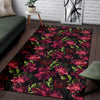 Iris Pattern Print Design IR03 Area Rugs