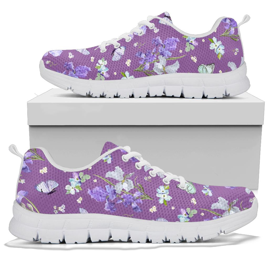 Iris Pattern Print Design IR09 Sneakers White Bottom Shoes