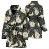 Daisy Pattern Print Design DS08 Women Bathrobe