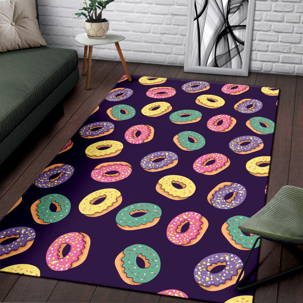 Donut Pattern Print Design DN08 Area Rugs