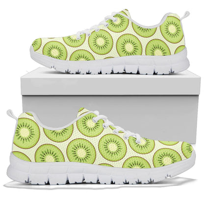 Kiwi Pattern Print Design KW02 Sneakers White Bottom Shoes