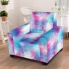 Tie Dye Blue Pink Armchair Slipcover