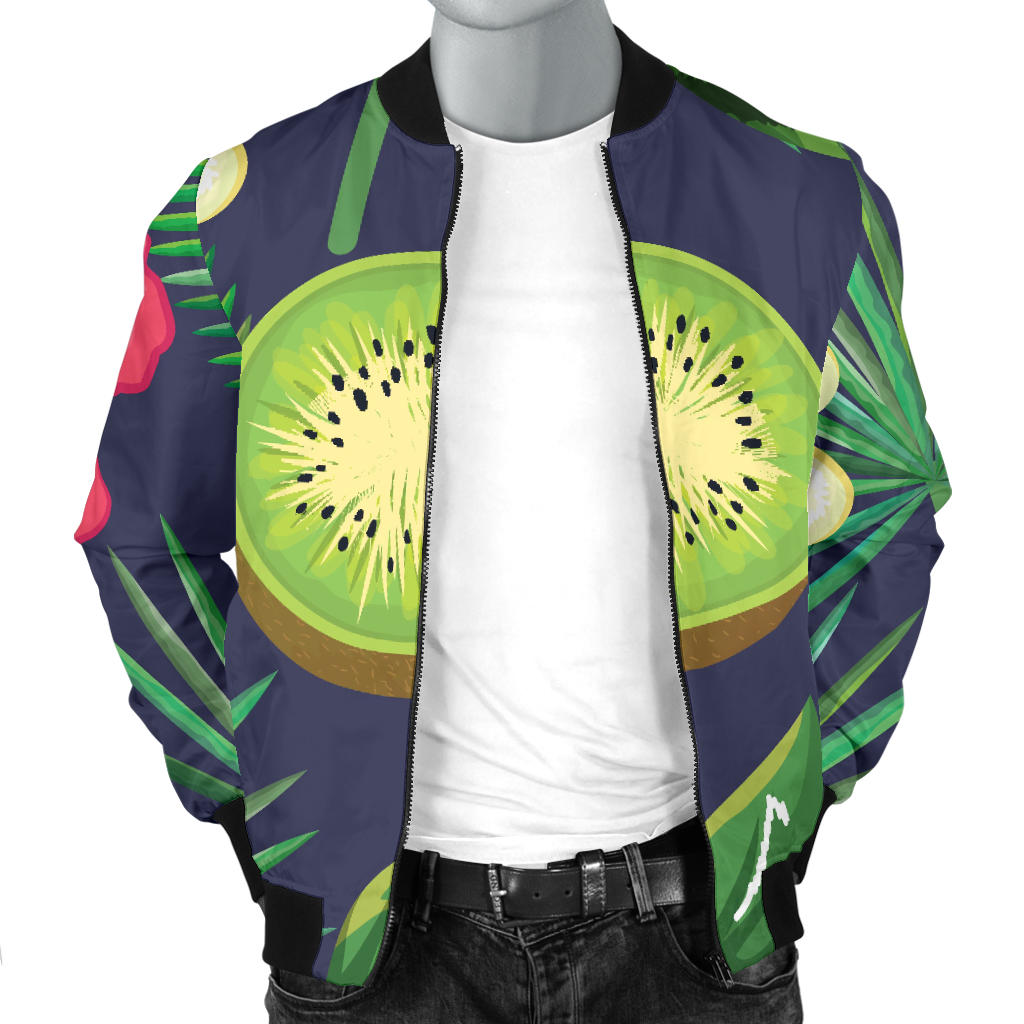 Tropical Fruits Pattern Print Design TF05 Men Bomber Jacket