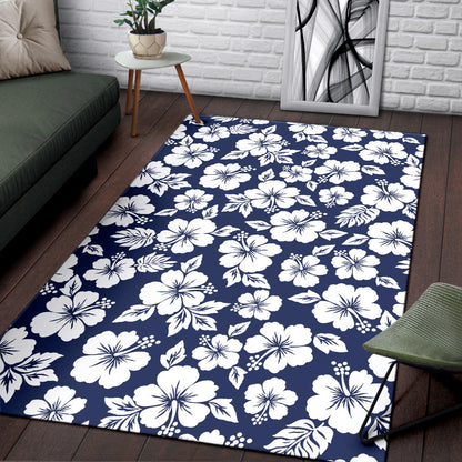 Hibiscus Pattern Print Design HB012 Area Rugs