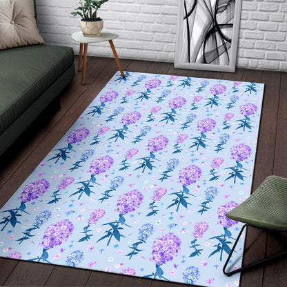 Lilac Pattern Print Design LI05 Area Rugs