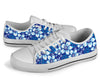 Hibiscus Pattern Print Design HB04 White Bottom Low Top Shoes