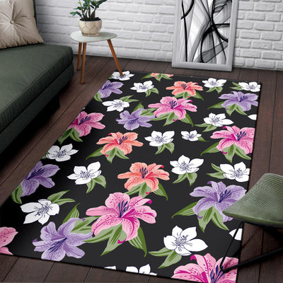 Lily Pattern Print Design LY02 Area Rugs