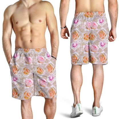 Rose Pattern Print Design RO011 Mens Shorts