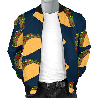 Taco Pattern Print Design TC04 Men Bomber Jacket