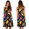 Tropical Flower Pattern Print Design TF016 Midi Dress