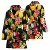 Tropical Fruits Pattern Print Design TF02 Women Bathrobe