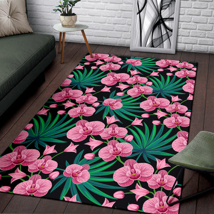 Orchid Pink Pattern Print Design OR06 Area Rugs